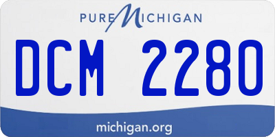 MI license plate DCM2280