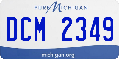 MI license plate DCM2349