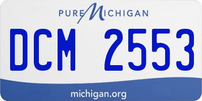 MI license plate DCM2553