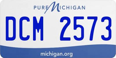 MI license plate DCM2573