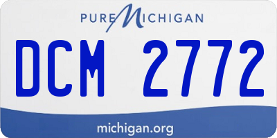 MI license plate DCM2772