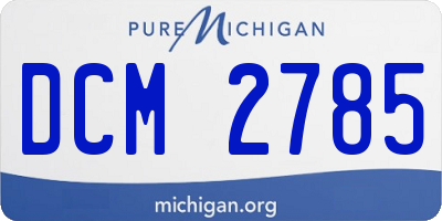 MI license plate DCM2785