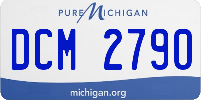 MI license plate DCM2790