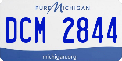 MI license plate DCM2844