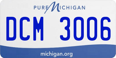 MI license plate DCM3006