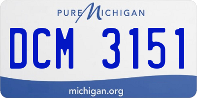 MI license plate DCM3151
