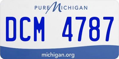MI license plate DCM4787