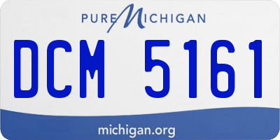 MI license plate DCM5161