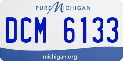 MI license plate DCM6133