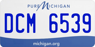 MI license plate DCM6539