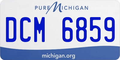 MI license plate DCM6859