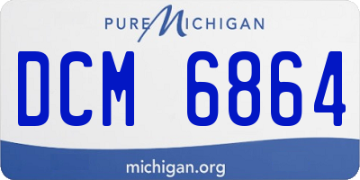 MI license plate DCM6864
