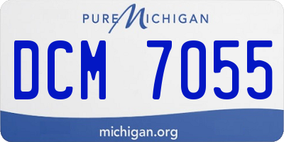 MI license plate DCM7055