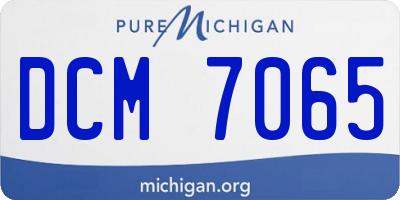 MI license plate DCM7065
