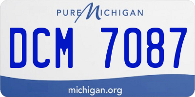 MI license plate DCM7087