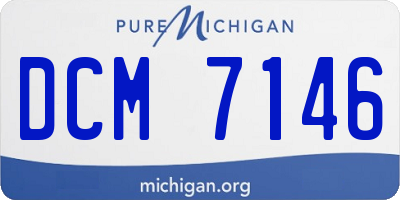 MI license plate DCM7146