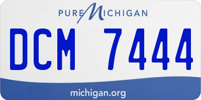 MI license plate DCM7444