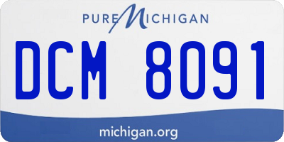 MI license plate DCM8091