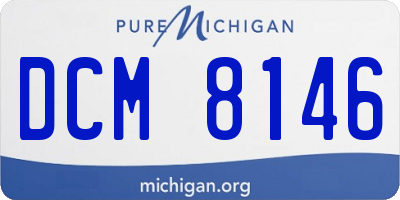MI license plate DCM8146