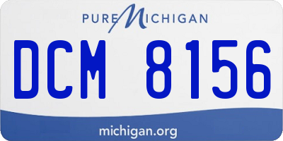 MI license plate DCM8156