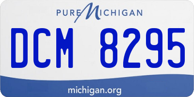 MI license plate DCM8295