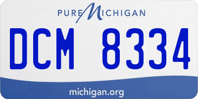 MI license plate DCM8334