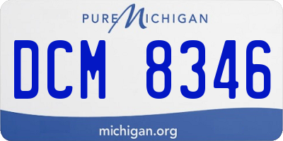 MI license plate DCM8346