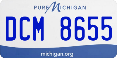 MI license plate DCM8655