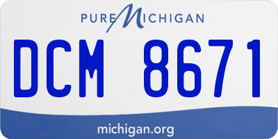 MI license plate DCM8671