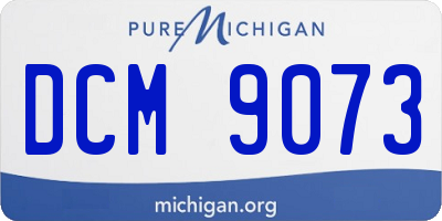 MI license plate DCM9073