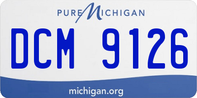 MI license plate DCM9126