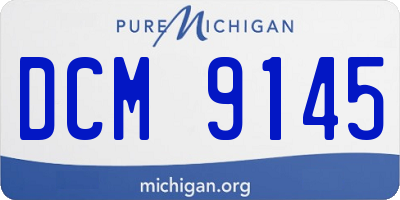 MI license plate DCM9145
