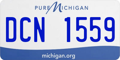 MI license plate DCN1559