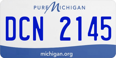 MI license plate DCN2145