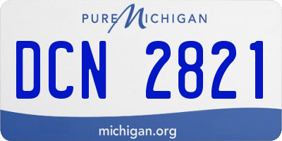 MI license plate DCN2821