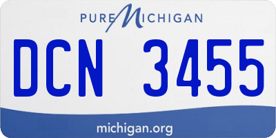 MI license plate DCN3455
