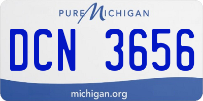 MI license plate DCN3656