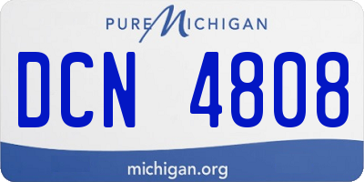 MI license plate DCN4808
