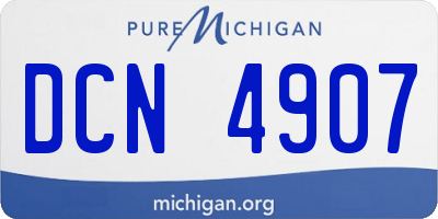 MI license plate DCN4907