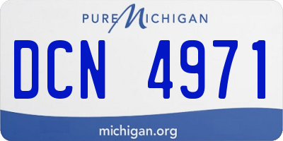 MI license plate DCN4971