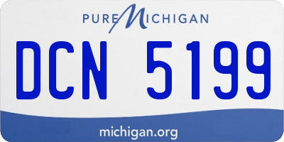 MI license plate DCN5199