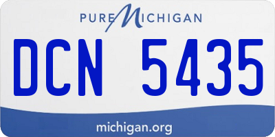 MI license plate DCN5435