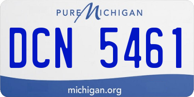 MI license plate DCN5461
