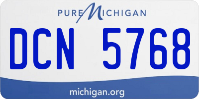 MI license plate DCN5768