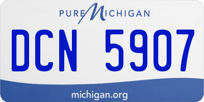 MI license plate DCN5907