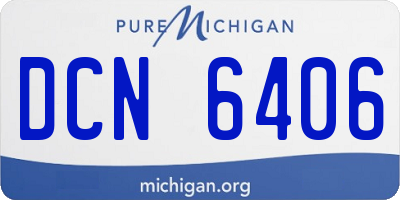 MI license plate DCN6406
