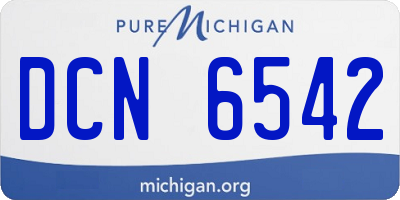 MI license plate DCN6542
