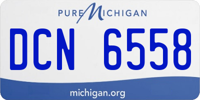 MI license plate DCN6558