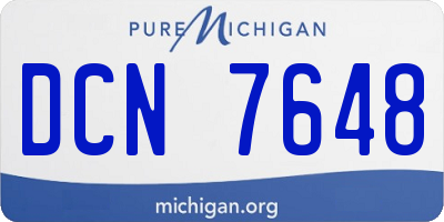 MI license plate DCN7648