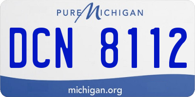 MI license plate DCN8112